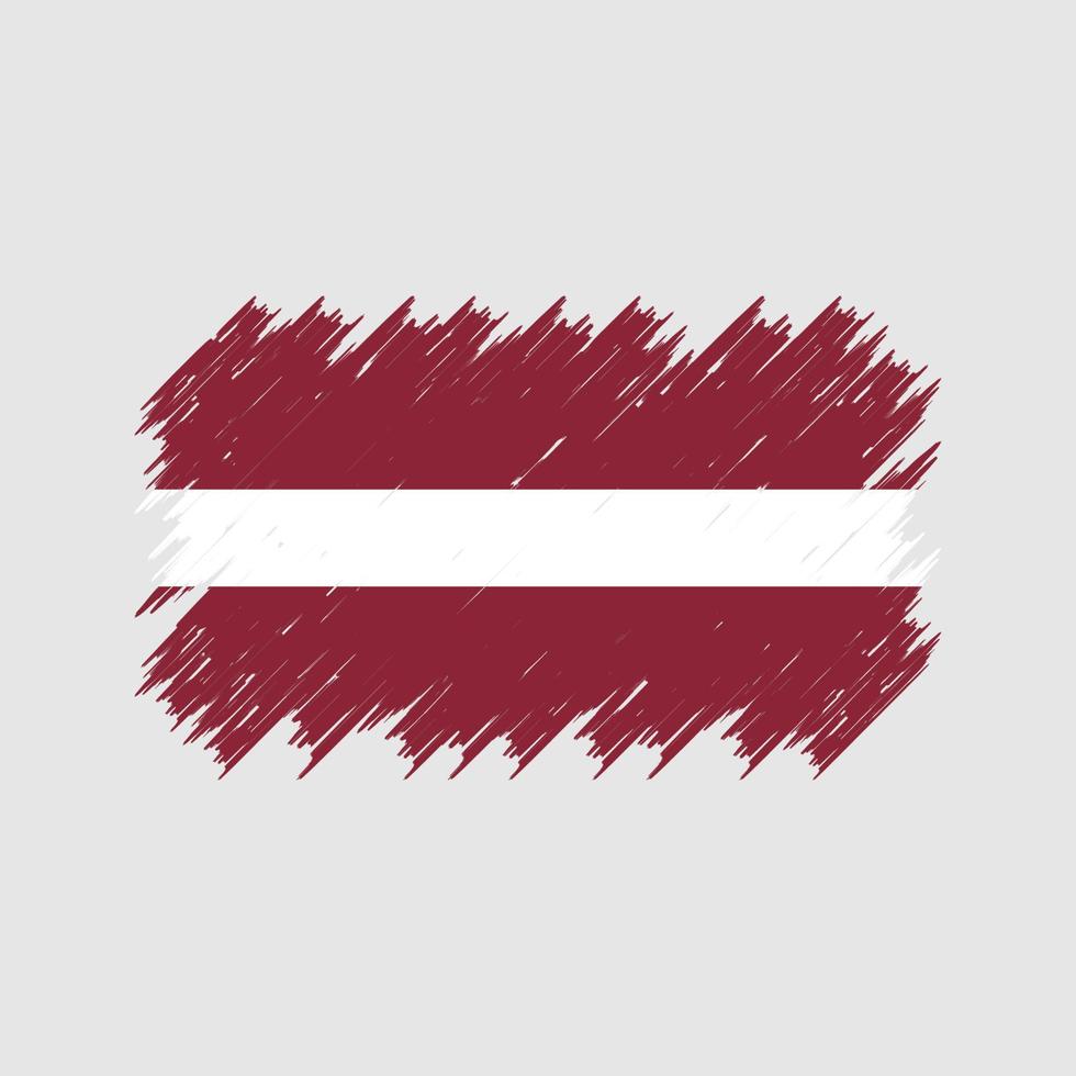 Latvia Flag Brush. National Flag vector