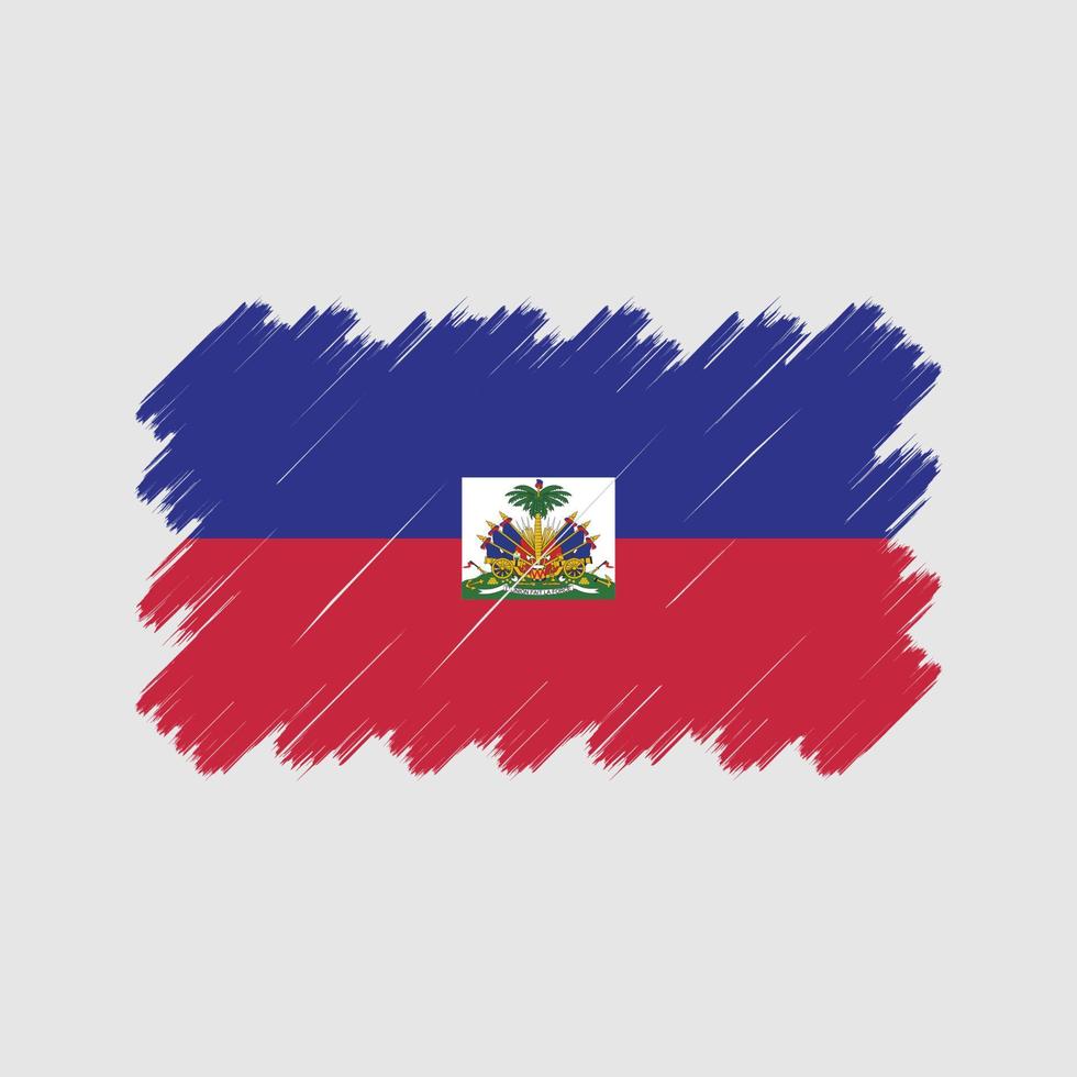 Haiti Flag Brush Strokes. National Flag vector