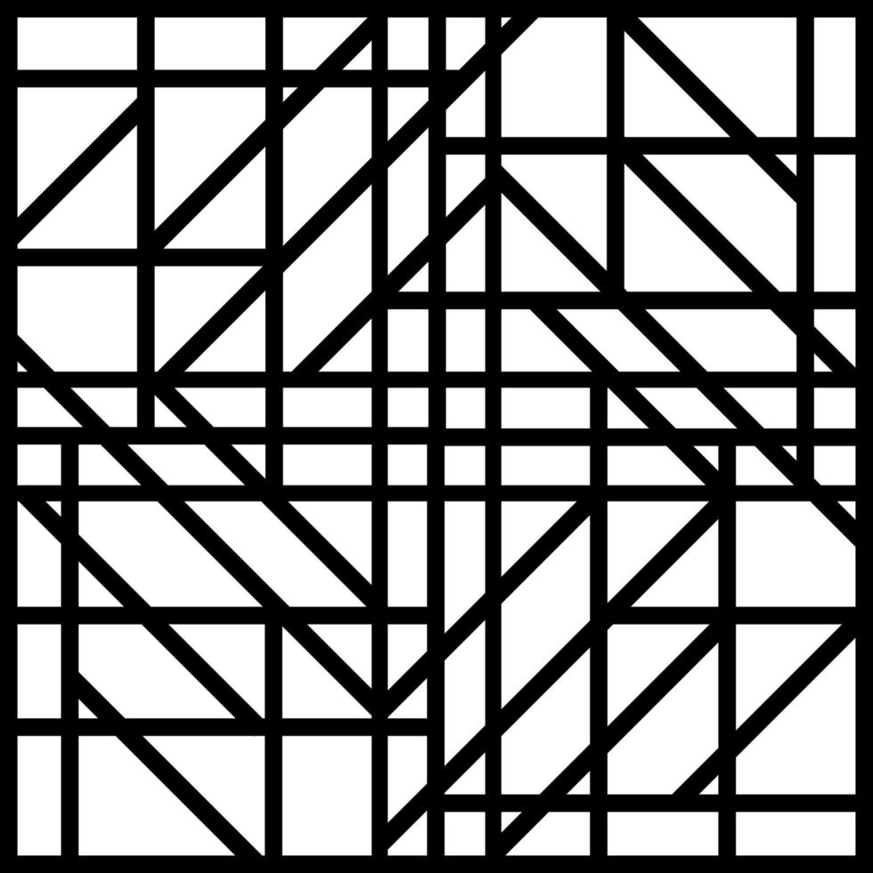 Abstract black and white geometric pattern vector