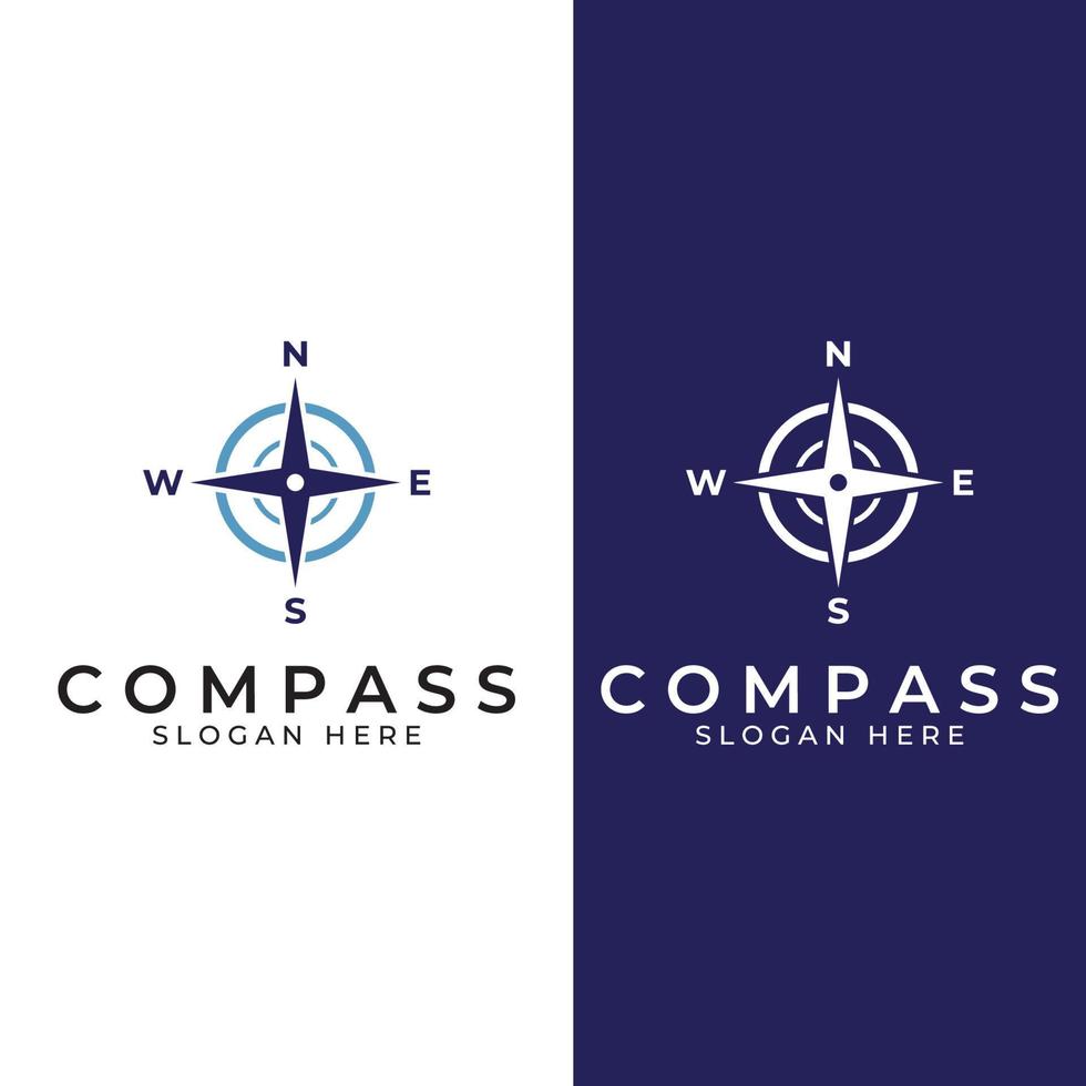 Compass logo, directional guide or pandom. Compass logo icon vector illustration template.
