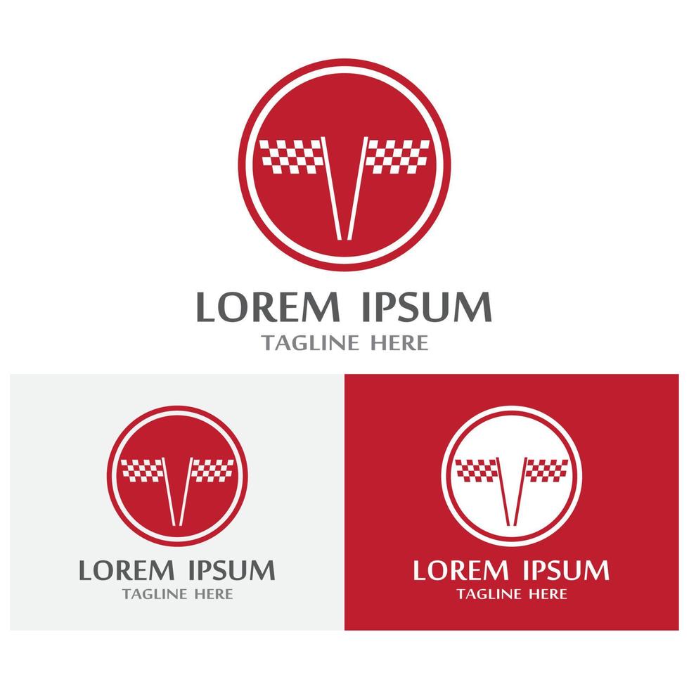 race flag icon logo vektor template vector