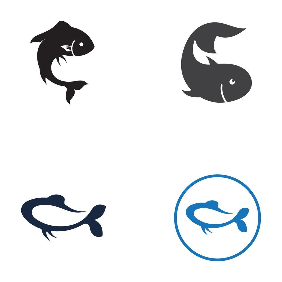 Fish logo template vector