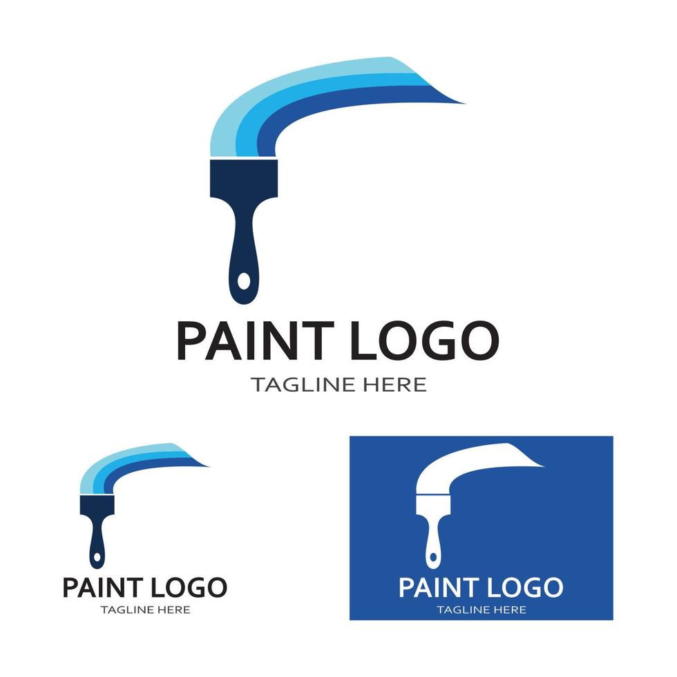 logotipo de pincel y símbolo de imagen vectorial vector