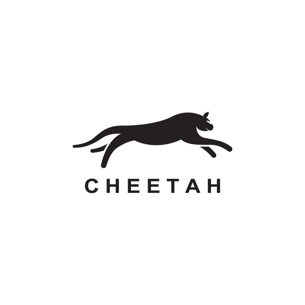 Cheetah animal logo with design concept vector illustration template.