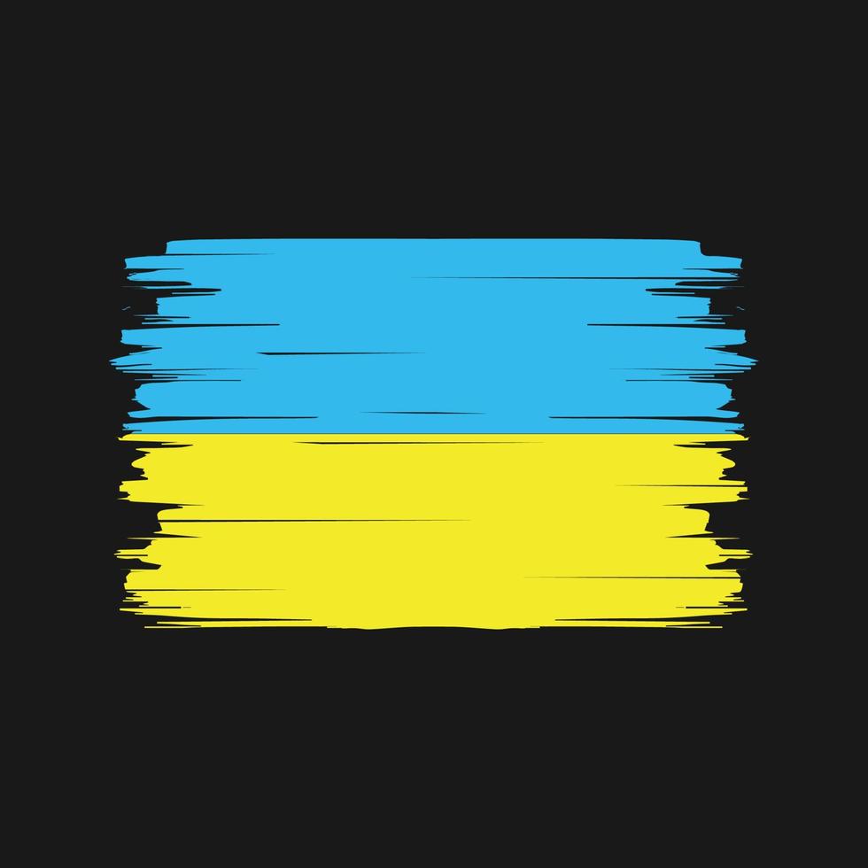 vector de pincel de bandera de ucrania. bandera nacional