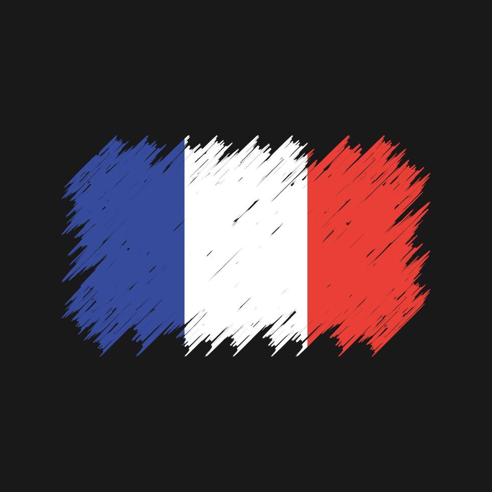 France Flag Brush. National Flag vector