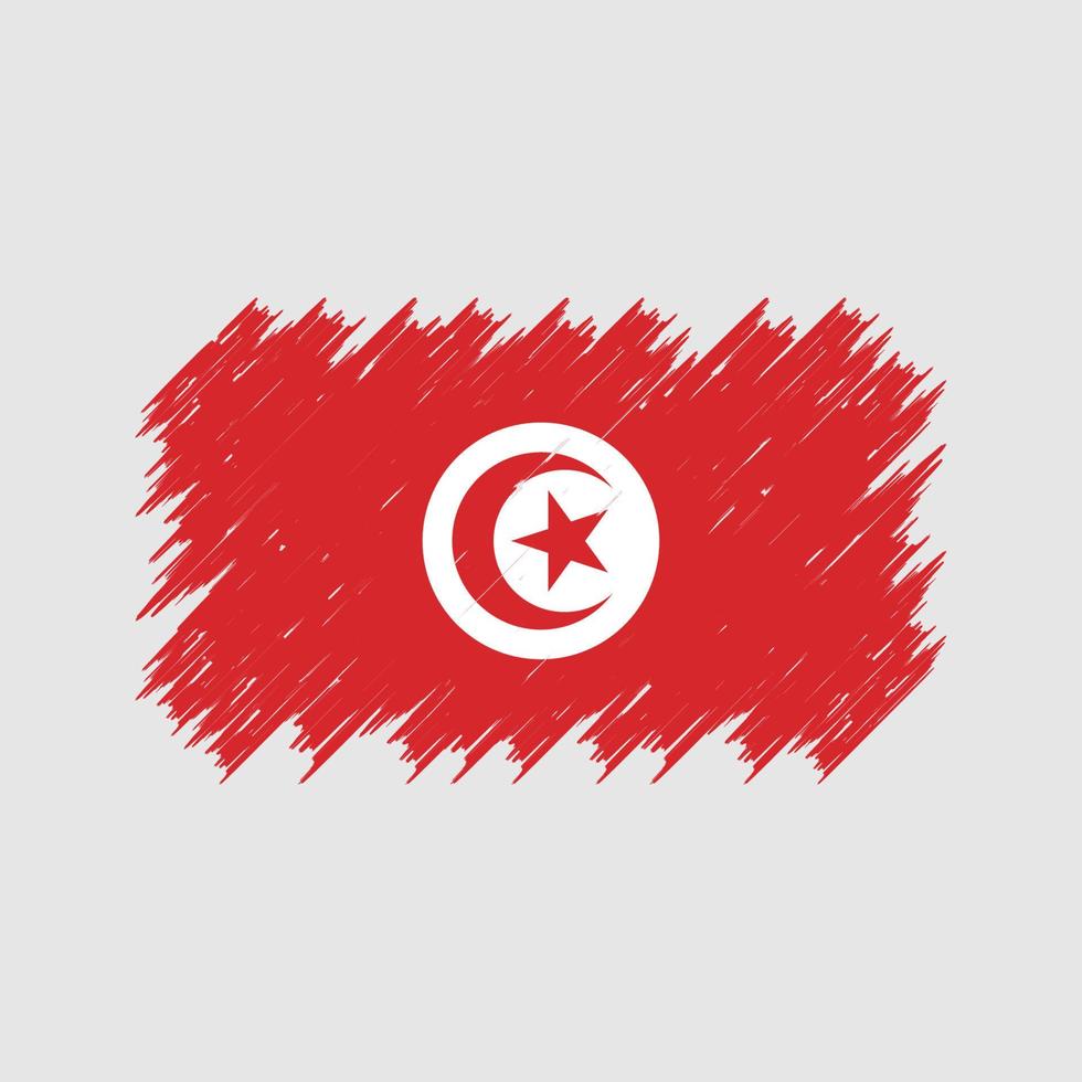 Tunisia Flag Brush. National Flag vector
