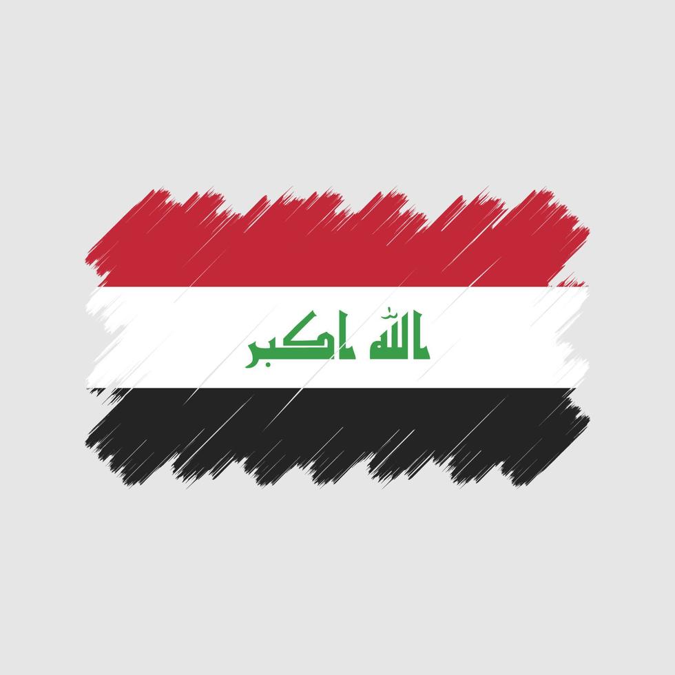 Iraq Flag Brush Strokes. National Flag vector