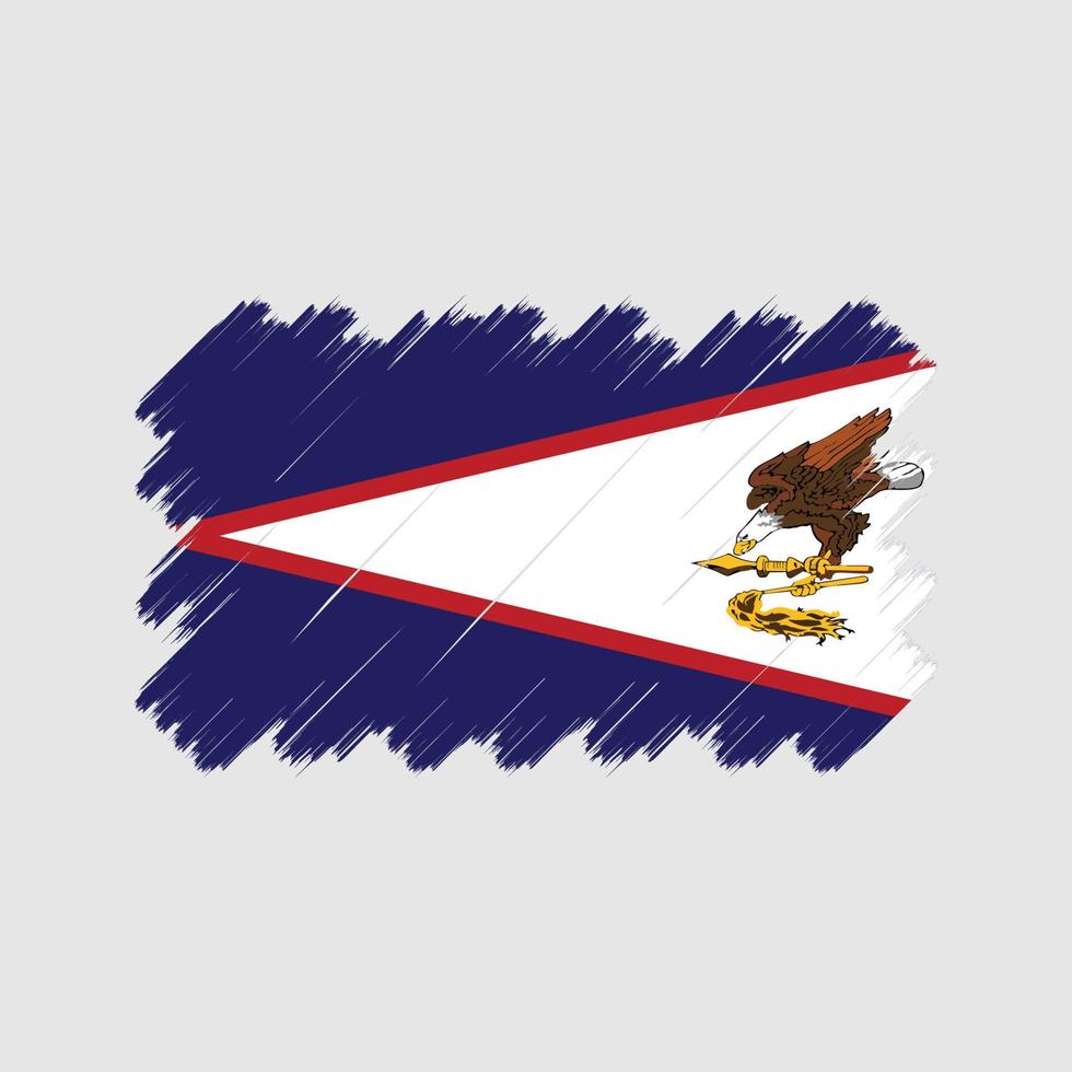 American Samoa Flag Brush Strokes. National Flag vector