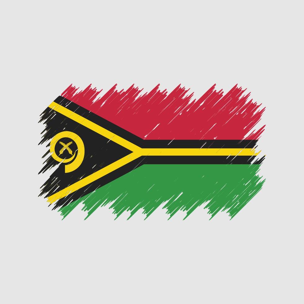 pincel de bandera de vanuatu. bandera nacional vector