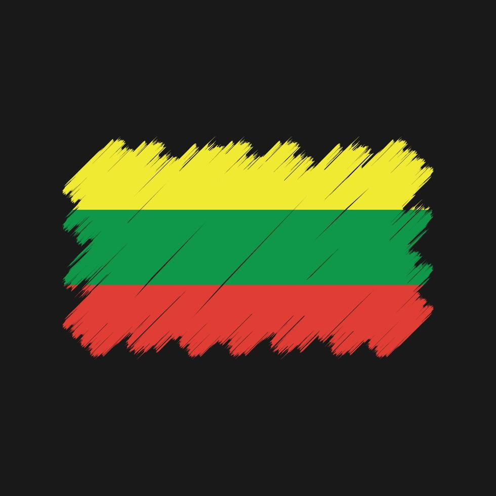 Lithuania Flag Brush Strokes. National Flag vector