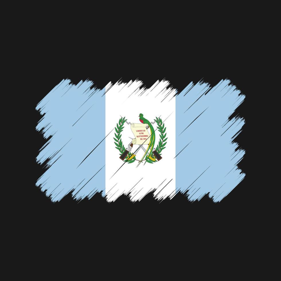 trazos de pincel de la bandera de guatemala. bandera nacional vector