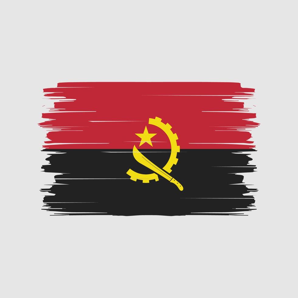 Angola Flag Brush Vector. National Flag vector