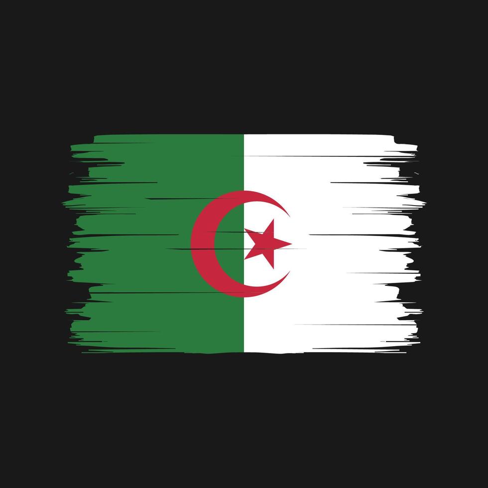vector de pincel de bandera de Argelia. bandera nacional