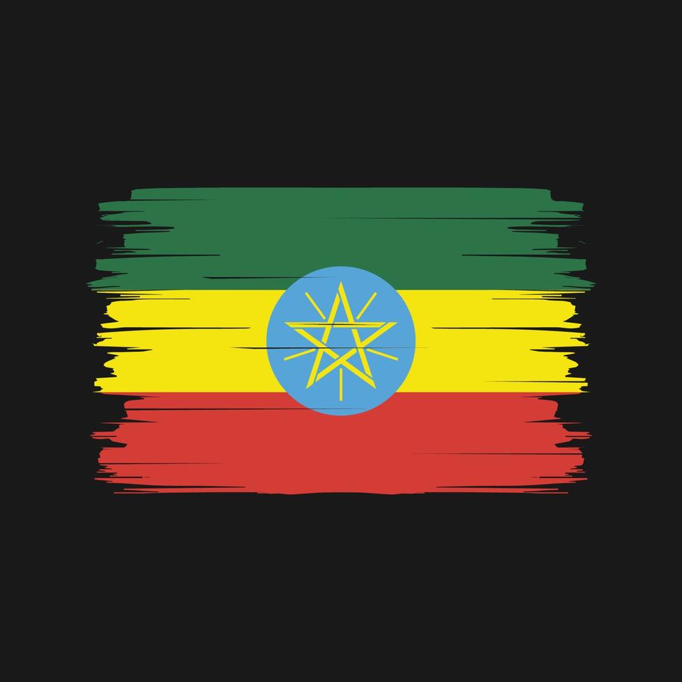 Ethiopia Flag Brush Vector. National Flag vector