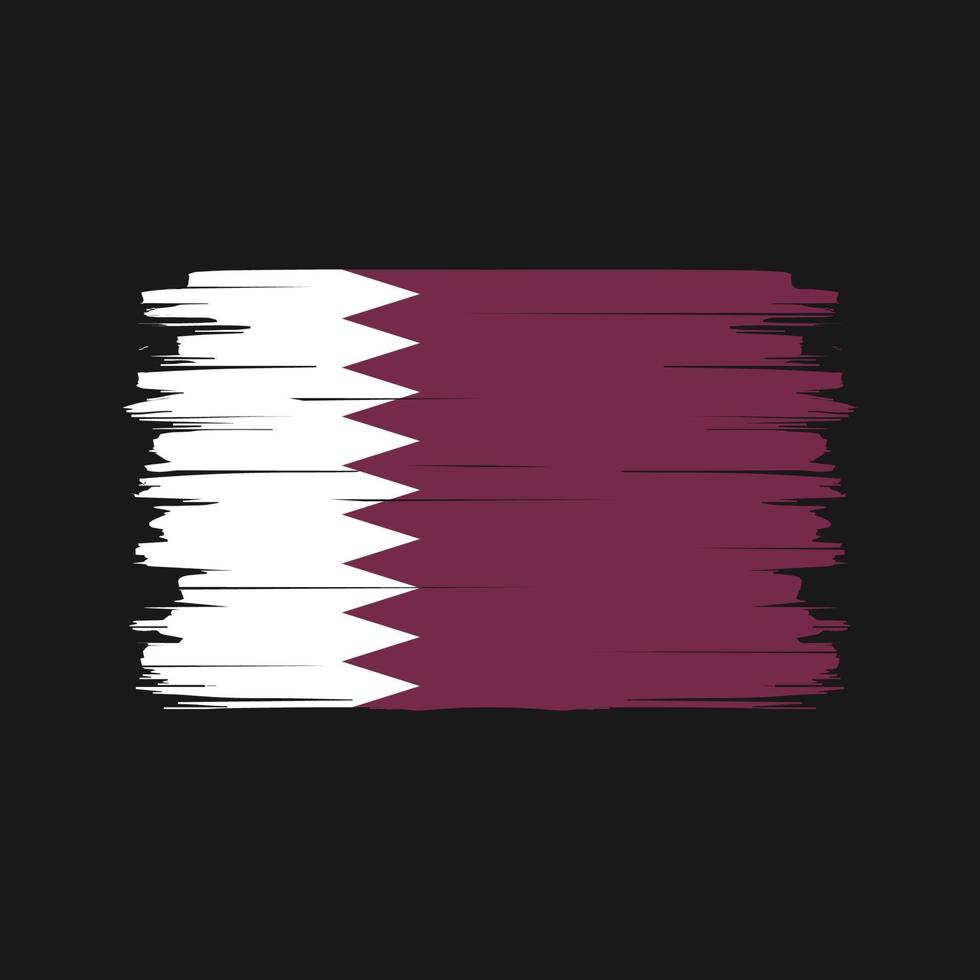 vector de pincel de bandera de qatar. bandera nacional