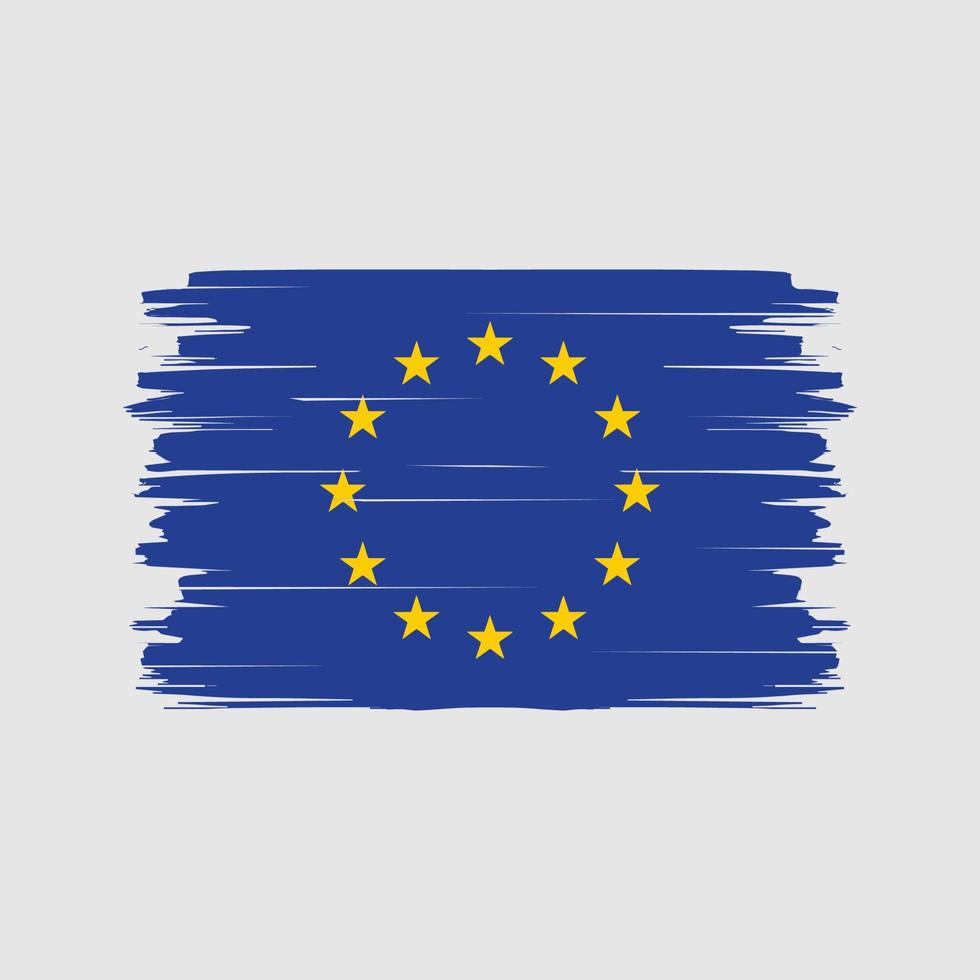 European Flag Brush Vector. National Flag vector