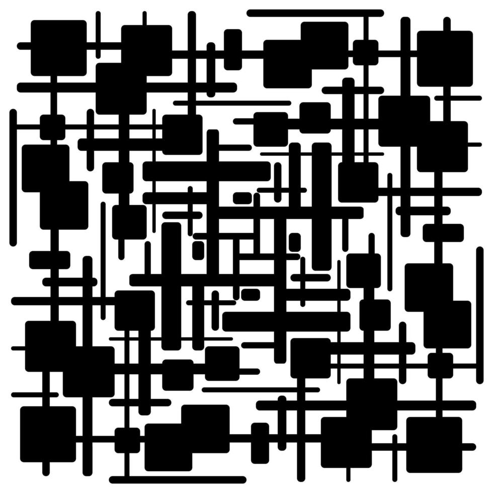 Abstract black and white geometric pattern vector