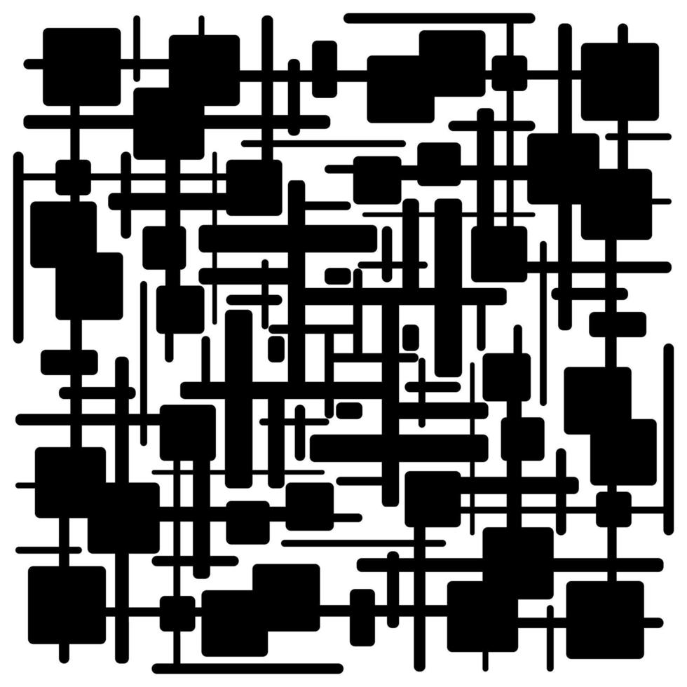 Abstract black and white geometric pattern vector