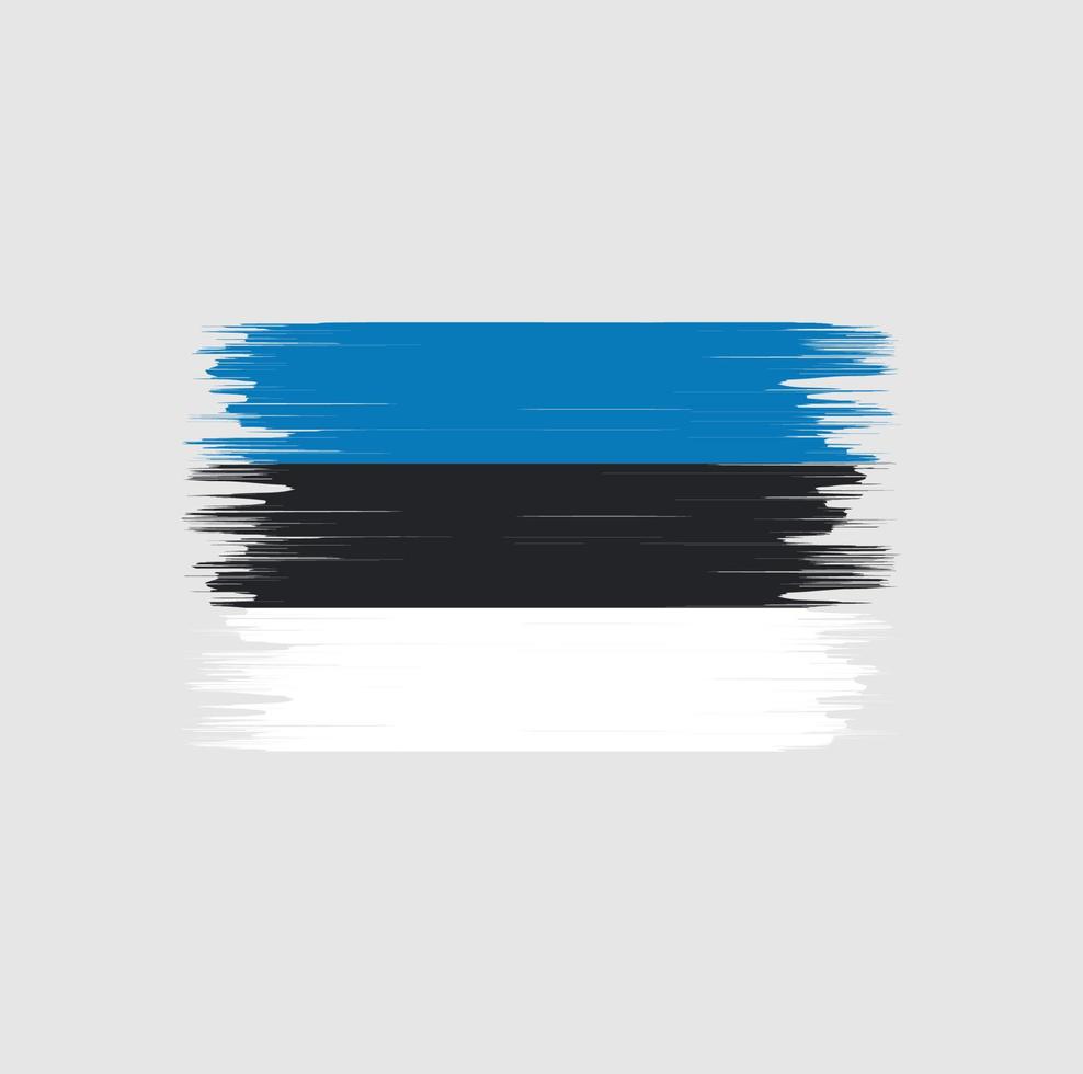 vector de pincel de bandera de estonia. bandera nacional