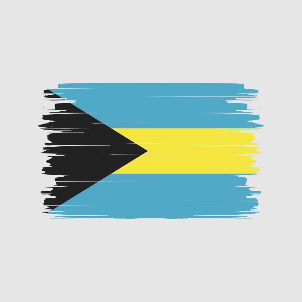 vector de pincel de bandera de bahamas. bandera nacional