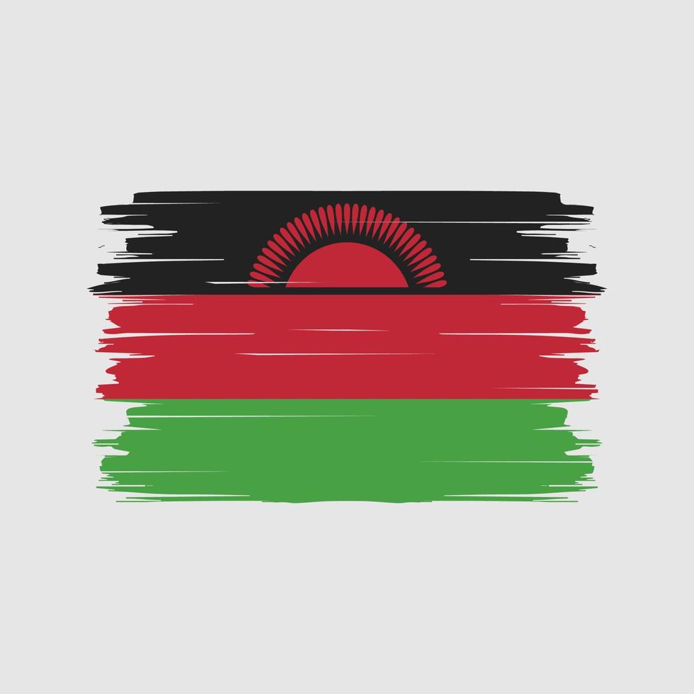 Malawi Flag Brush Vector. National Flag vector
