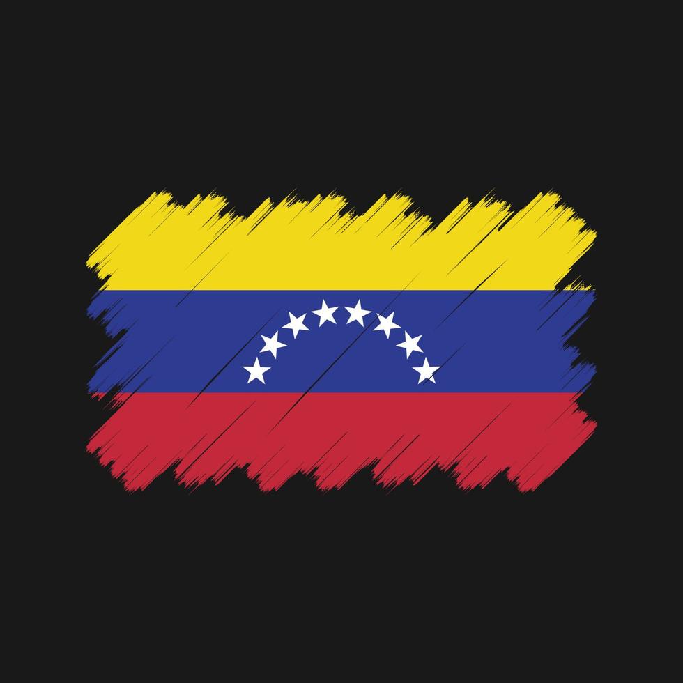 trazos de pincel de la bandera de venezuela. bandera nacional vector