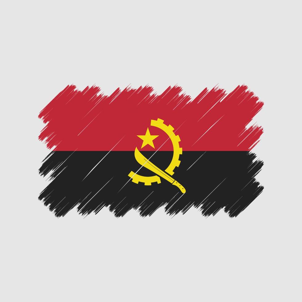 Angola Flag Brush Strokes. National Flag vector