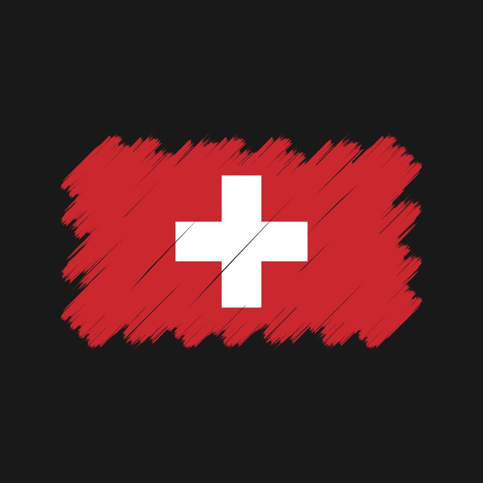 Switzerland Flag Brush Strokes. National Flag vector