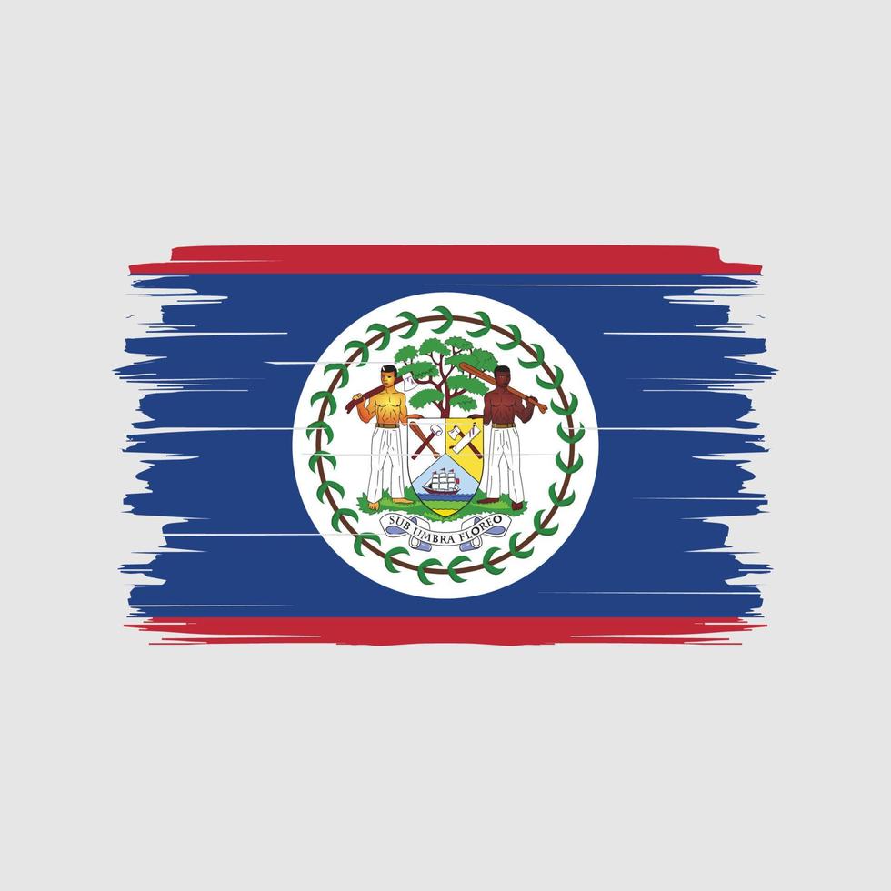 vector de pincel de bandera de Belice. bandera nacional