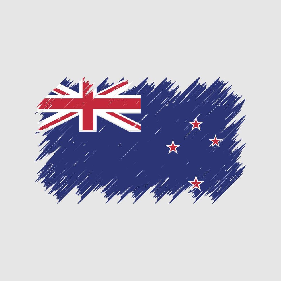 New Zealand Flag Brush. National Flag vector