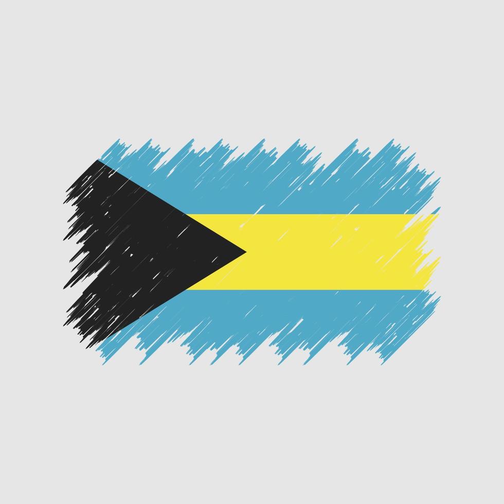 cepillo de bandera de bahamas. bandera nacional vector