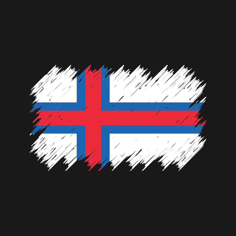 Faroe Islands Flag Brush. National Flag vector