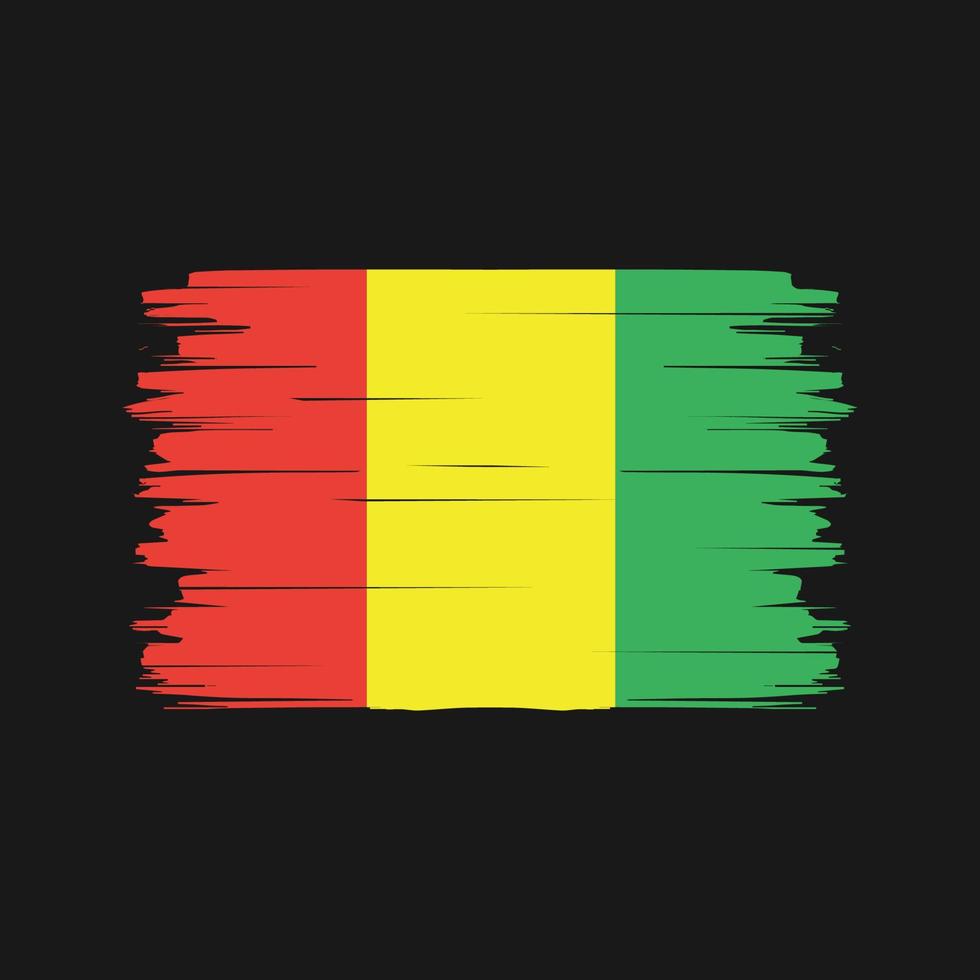 Guinea Flag Brush Vector. National Flag vector