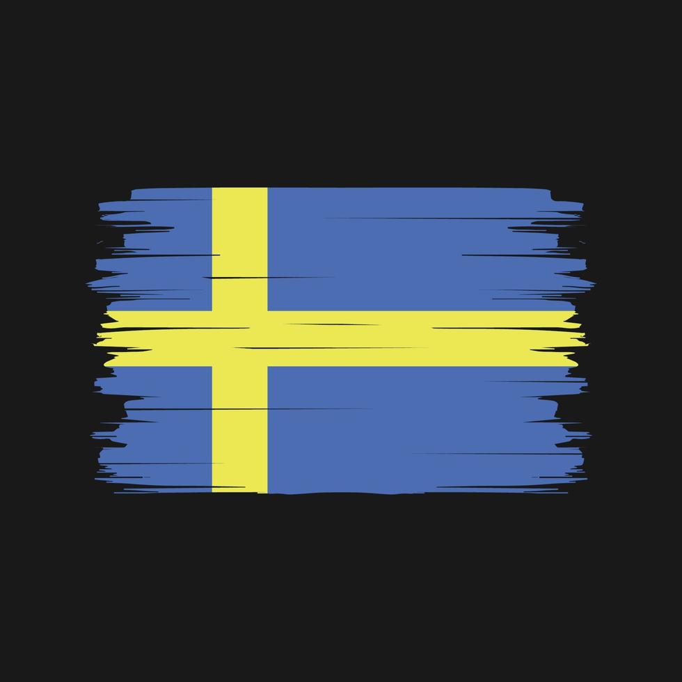 Sweden Flag Brush Vector. National Flag vector