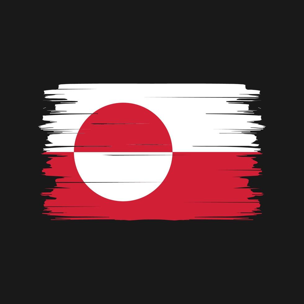 vector de pincel de bandera de Groenlandia. bandera nacional