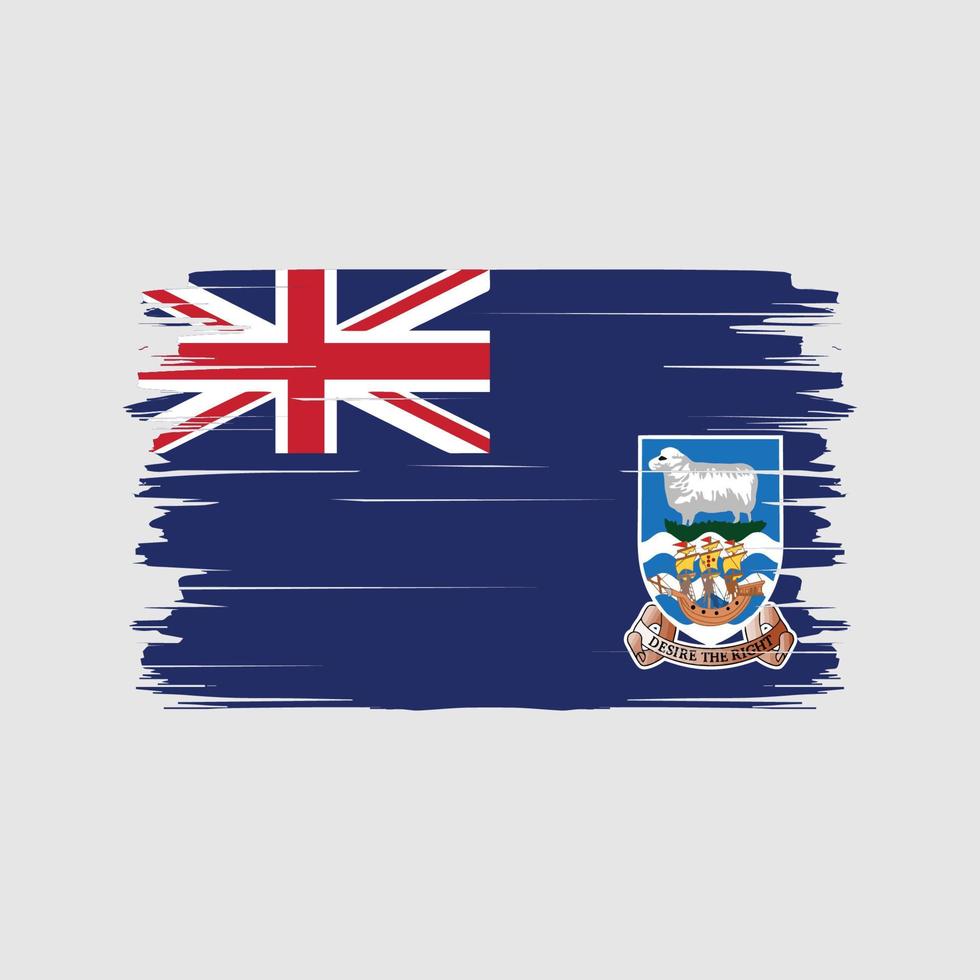 vector de pincel de bandera de las islas malvinas. bandera nacional