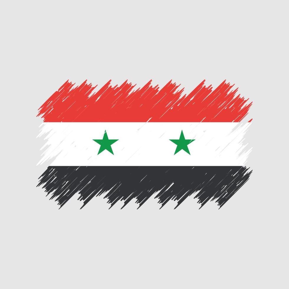 cepillo de bandera siria. bandera nacional vector