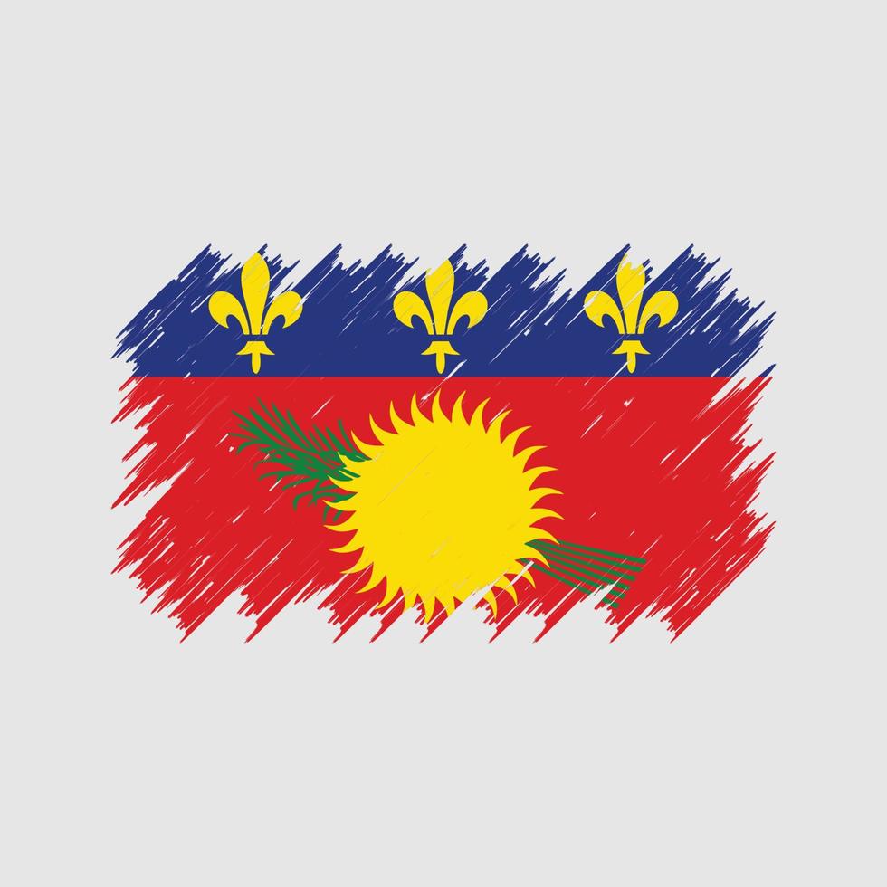 Guadeloupe Flag Brush. National Flag vector