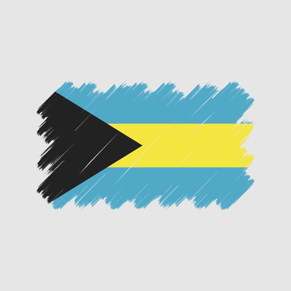 trazos de pincel de bandera de bahamas. bandera nacional vector