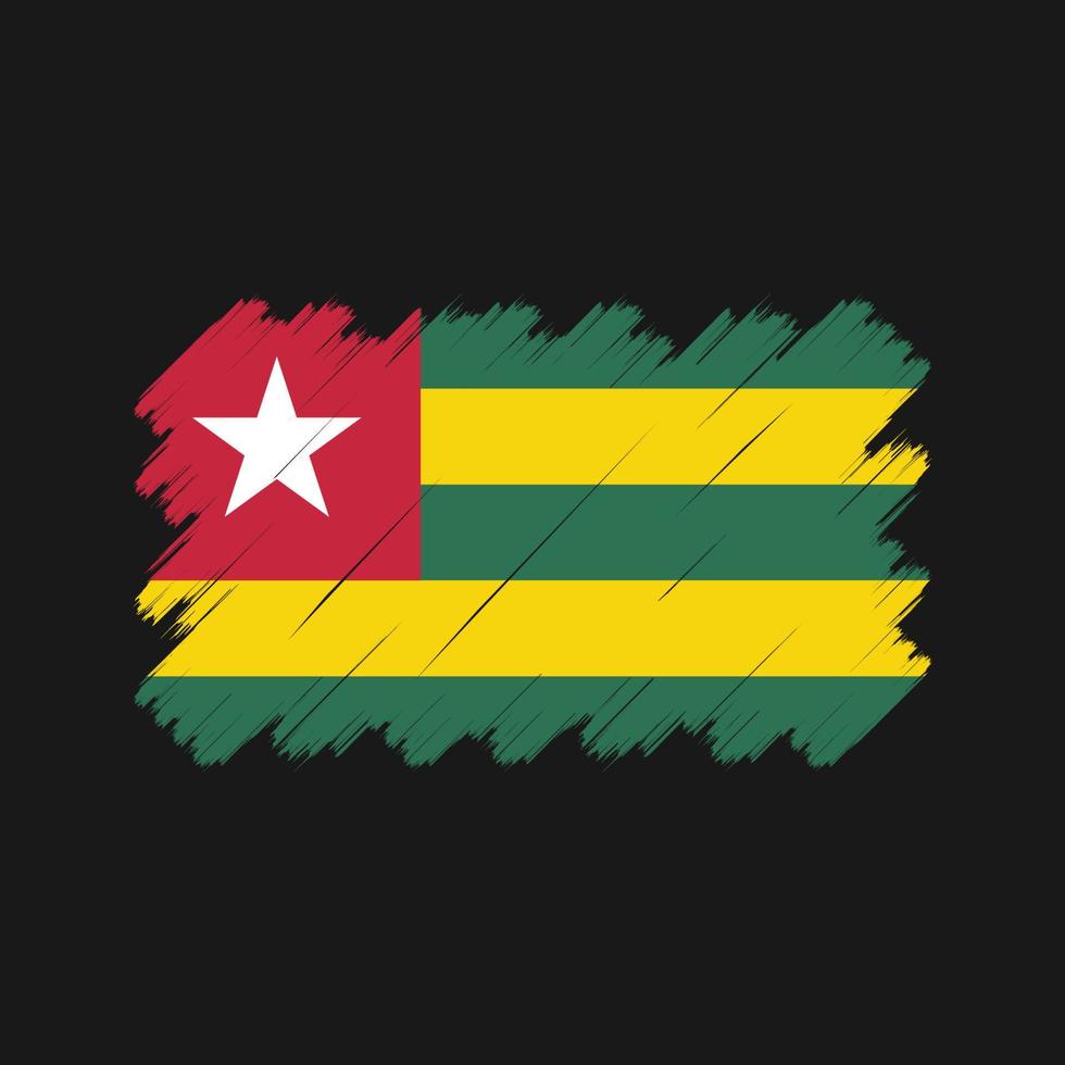 Togo Flag Brush Strokes. National Flag vector