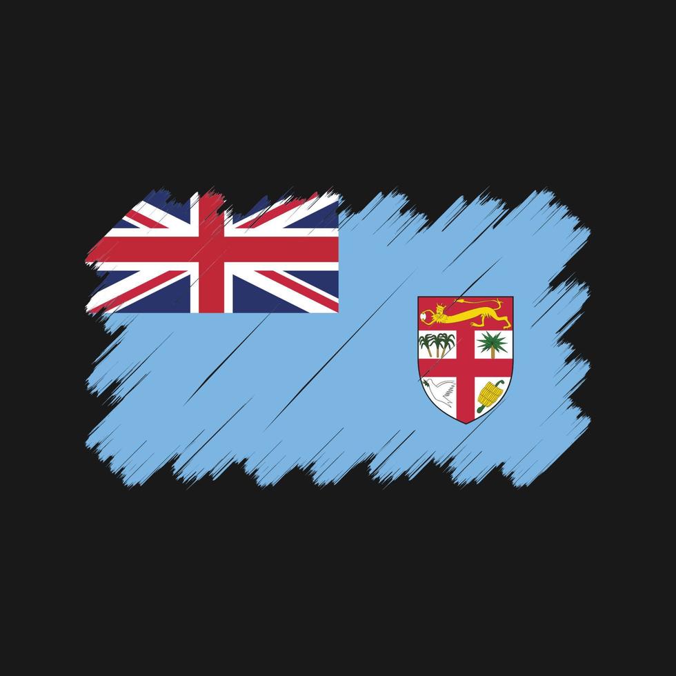 Fiji Flag Brush Strokes. National Flag vector