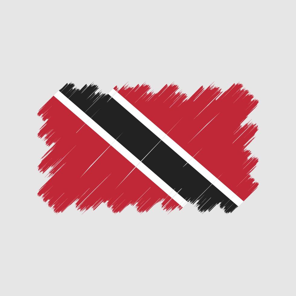 Trinidad and Tobago Flag Brush Strokes. National Flag vector