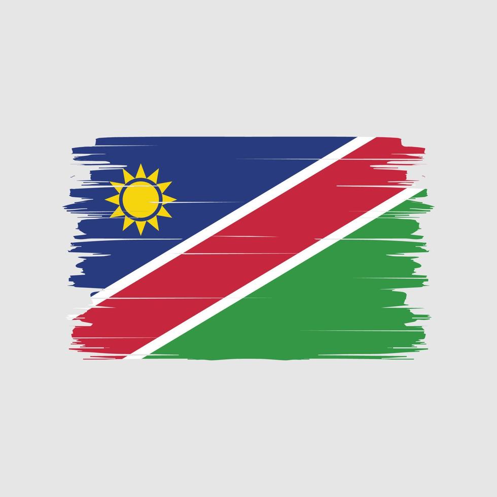 vector de pincel de bandera de namibia. bandera nacional