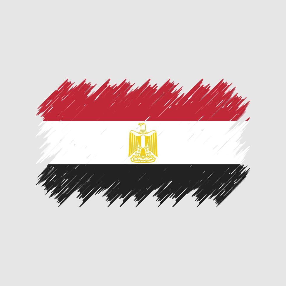 cepillo de bandera de egipto. bandera nacional vector