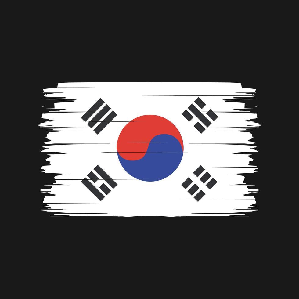 South Korea Flag Brush Vector. National Flag vector