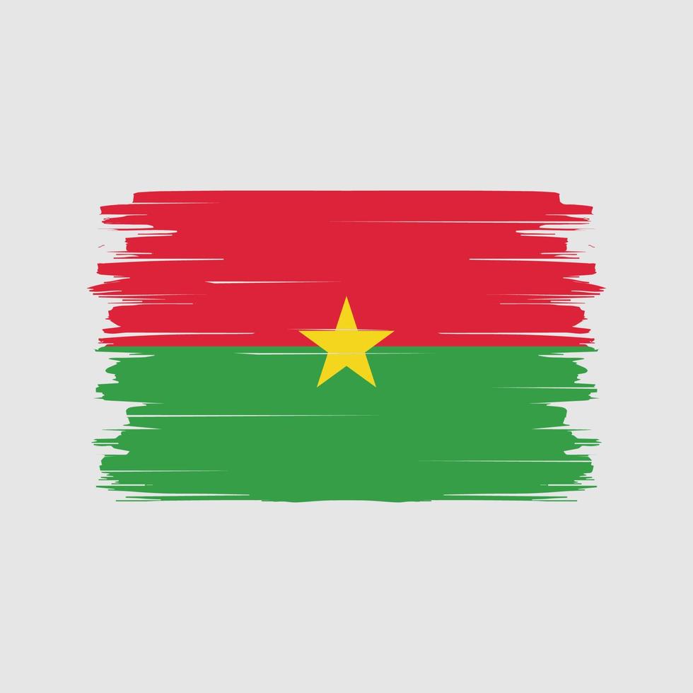 vector de pincel de bandera de burkina faso. bandera nacional