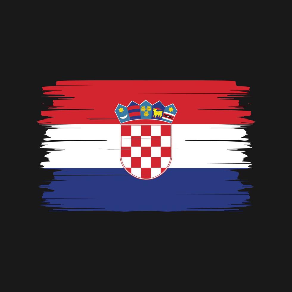 Croatia Flag Brush Vector. National Flag vector