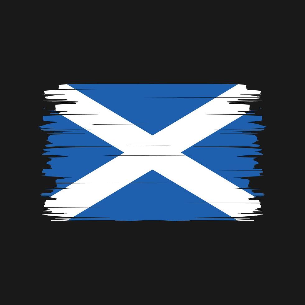 Scotland Flag Brush Vector. National Flag vector