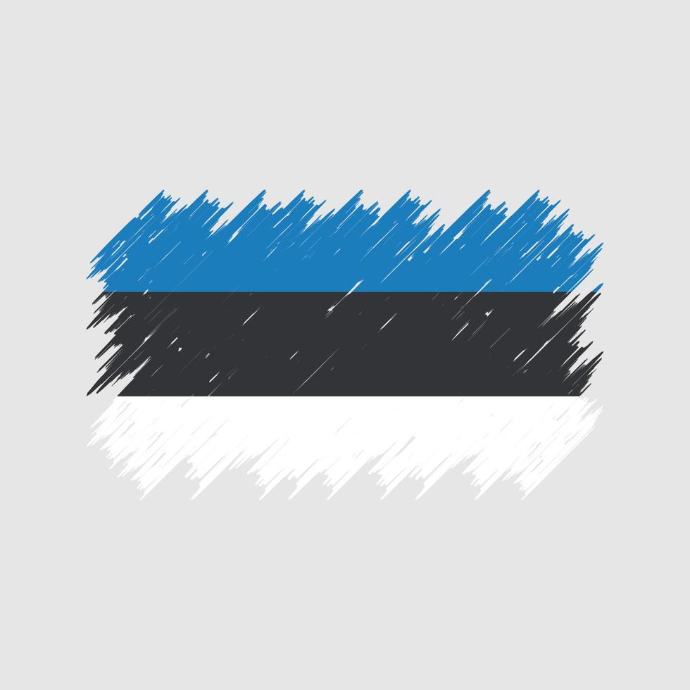 Estonia Flag Brush. National Flag vector